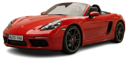 Luxury red Porsche convertible available for premium car rental at Autovaa